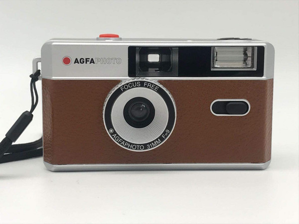 AgfaPhoto Analog 35mm Reusable Film Camera (Coffee Brown)