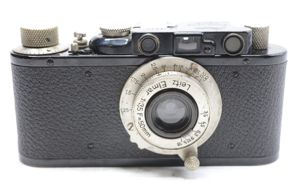 Pre-Owned - Leica - I BLACK (1928) (Total Made: 6,800) (SN:12541) w/ Elmar 50mm(~5cm) F/3.5 Lens (1934) (Total Made:40,9948) (SN:212458)