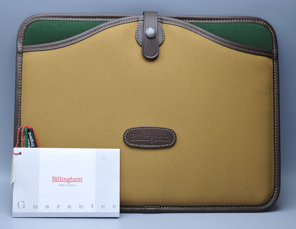 Billingham Thomas Slip Case Chocolate Fibernyte with Leather Trim