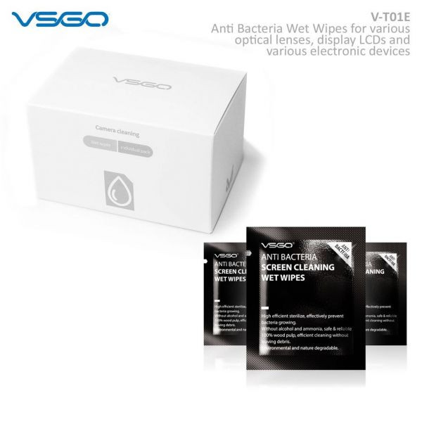 VSGO V-T01E Antibacterial Screen Cleaning Wipes