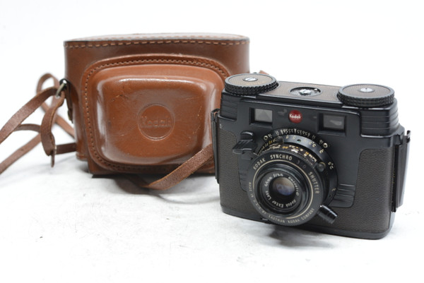 Pre-Owned - *RARE* Kodak Signet 35 Black KE-7(I) US AIR FORCE CAMERA (1950s) w/Ektar 44mm F/3.5 & Leather Kodak Case