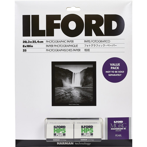 Ilford - MULTIGRADE RC Deluxe Paper and HP5 Plus Value Pack (Pearl, 8 x 10", 25 Sheets)