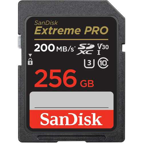 SanDisk 256GB 200 MBs Extreme PRO UHS-I SDXC Memory Card