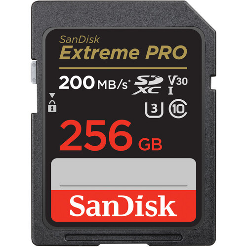 SanDisk 256GB 200 MBs Extreme PRO UHS-I SDXC Memory Card