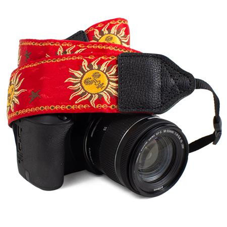 Perri's Leathers CSJ-51 2" Jacquard Camera Strap, Red Suns