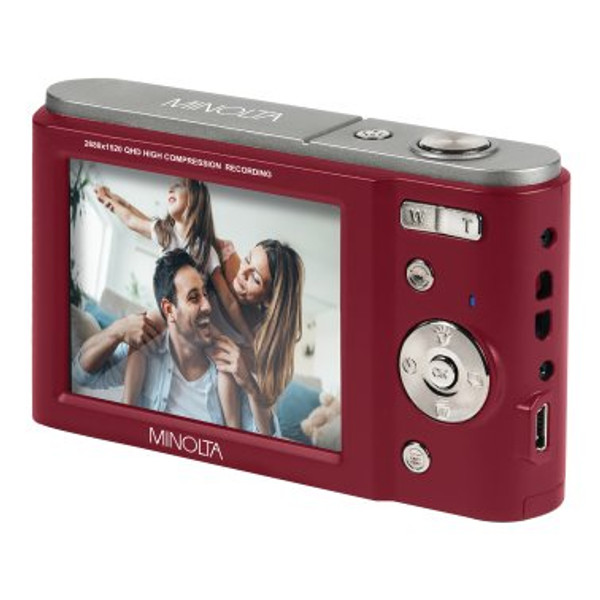 MINOLTA® MND20 44 MP / 2.7K Ultra HD Digital Camera (Red)