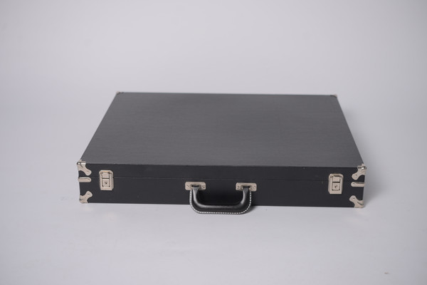 Pre-Owned - Hard Side Art Portfolio Case Black Leather Latch Handle 25.5x21.5