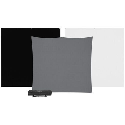Westcott - X-Drop Pro 3-Pack Backdrop Kit (8 x 8')