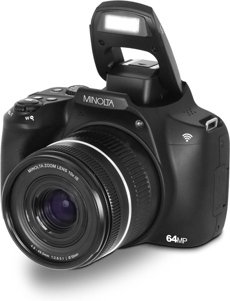 MINOLTA® MNB10Z 64 MP / 4K Ultra HD Bridge Camera w/10x Optical Zoom (Black)