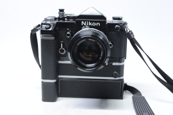 Pre-Owned - Nikon F2 DE-1 35mm Film Camera Body (Black) w/MD-2 - MB-1 MotorDrive /W/nikon 50mm f/1 4