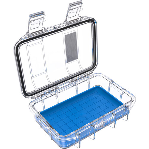 Pelican M40 Waterproof Hard Micro Case Blue (Clear)