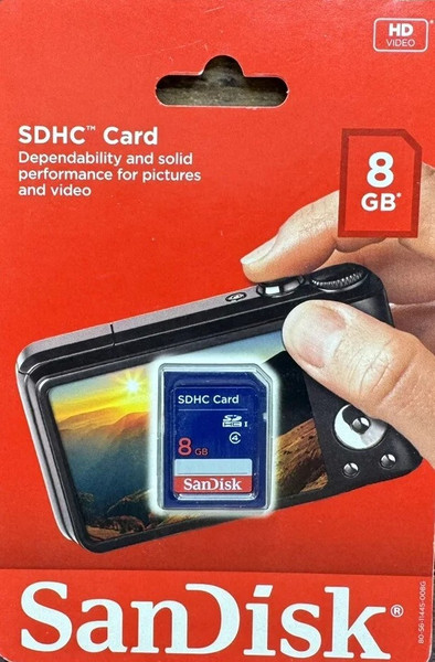 SanDisk 8GB SDHC Class 4, HD VIDEO SDHC