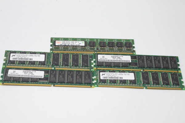 Pre-Owned - Micron/Netlist/Hynix 512mg Ram Sticks (Lot of 5)