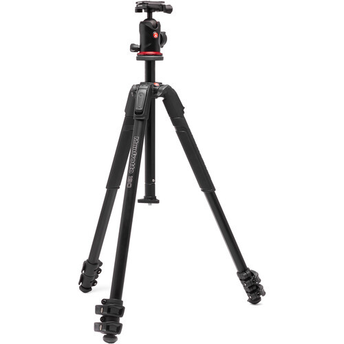 Manfrotto - 190X3 3-Section Photo AS Aluminum Tripod Kit