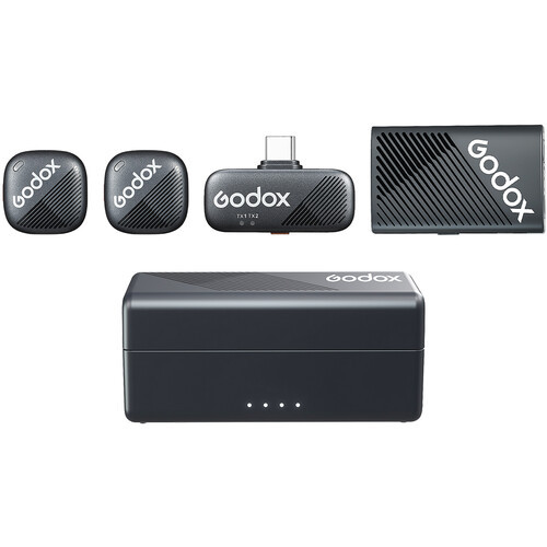 Godox Cube-C 2-Person Wireless Microphone System Combo Kit 2 for Cameras and Mobile Devices (2.4 GHz)