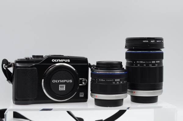 Pre-Owned - Olympus E-PL2 with 14-42mm and 40-150mm MSC II (Black)