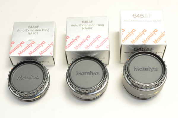 Mamiya Auto Extension Rings NA401/402/403 for 645AF physical physical physical