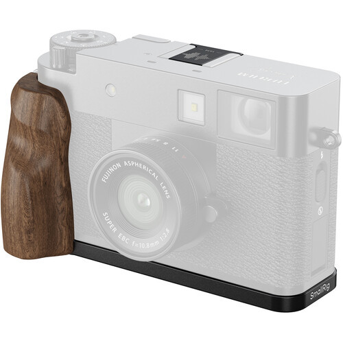 SmallRig L-Shaped Mount Plate with Wooden Handle for FUJIFILM X half (Black)