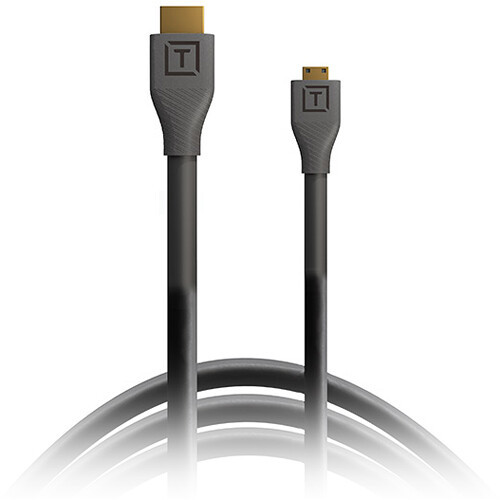 Tether Tools TetherPro Micro-HDMI to HDMI Cable with Ethernet (Black, 1')