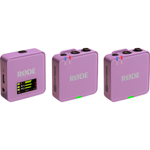 RODE Wireless GO (Gen 3) 2-Person Compact Digital Wireless Microphone System/Recorder (2.4 GHz, Lilac)