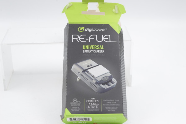 Pre-Owned - Digipower Refuel Universal Battery Charger| Includes 12v car adapter - Black
