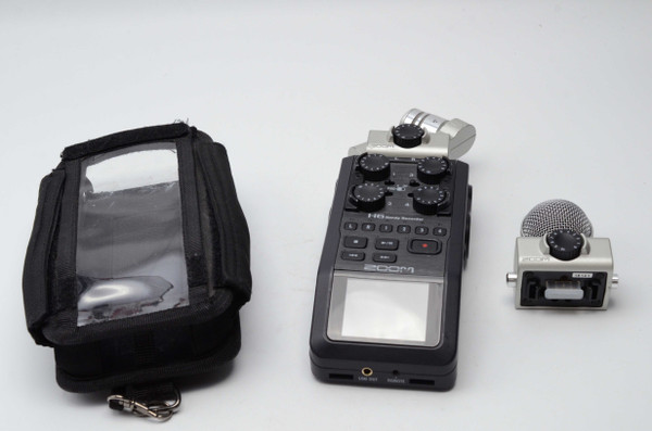 Pre-Owned - Zoom H6 All Black 6-Input / 6-Track Portable Handy Recorder with Single Mic Capsule (Black)
