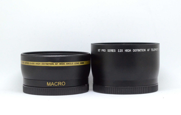 Pre-Owned - Xit Pro Series 0.43x af Wide angle Macro and 2.2x af telephoto lens 58mm