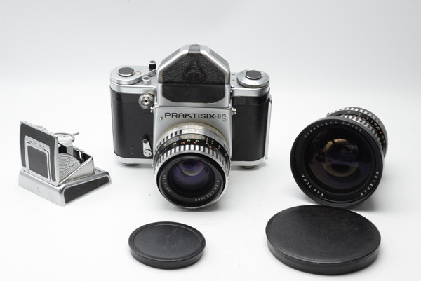 Pre-Owned - PRAKTISIX IIA 6x6 F. Camera with PRISM FINDER w/ Waist level finder, ausJena 80/2.8 w/ ausJena Flektogon 65mm f/2.8