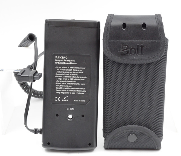 Pre-Owned - (2) Bolt CPB-C1 Canon Compact AA Battery Pack for Canon Speedlite Flashes