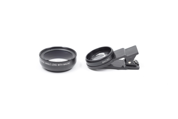 Pre-Owned - Macro lens and 0.45X Wide Angle Lens with Macro Lens Clip for Phone Cameras