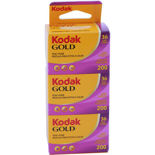 ***EXPIRED 12/2025***Kodak GOLD 200 Color Negative Film (35mm Roll Film, 36 Exposures, 3-Pack)