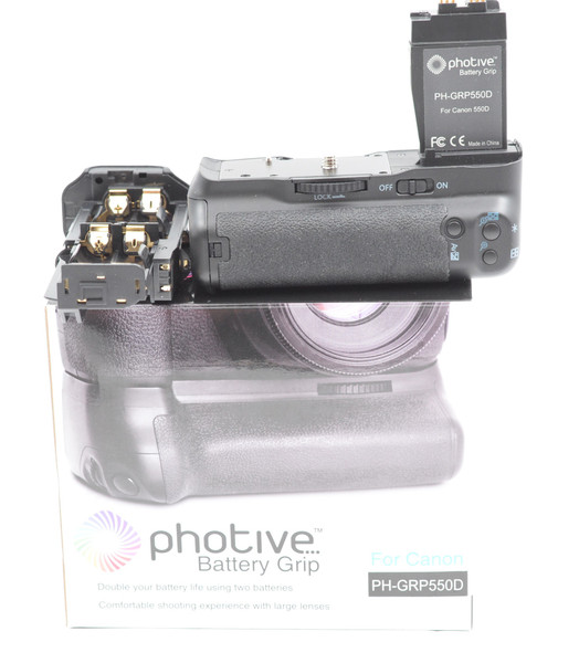 Pre-Owned - Photive PH-GRP550D Battery Grip for EOS Digital Rebel T2i, T3i, T4i, T5i SLR Cameras