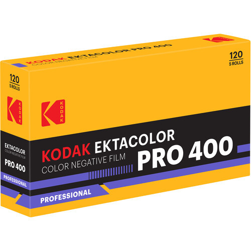 Kodak Ektacolor Pro 400 Color Negative Film (120 Roll Film, 5-Pack)
