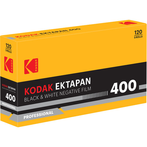 Kodak Ektapan 400 Black and White Negative Film (120 Roll Film, 5-Pack)