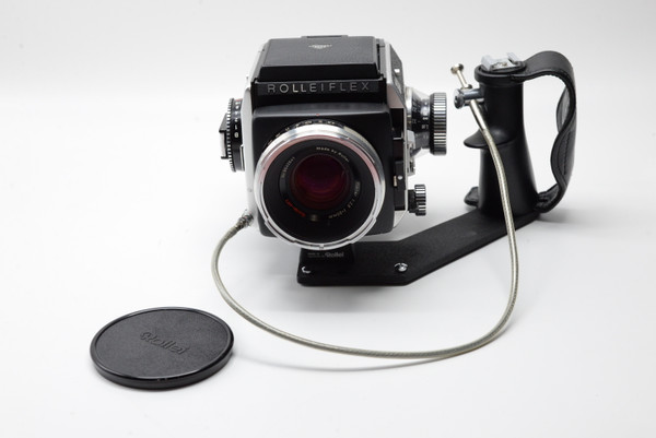 Pre-Owned - Rolleiflex SL66 Medium Format Body W/ Left hand grip w/ Planar 80mm 2.8 Lens From JAPAN