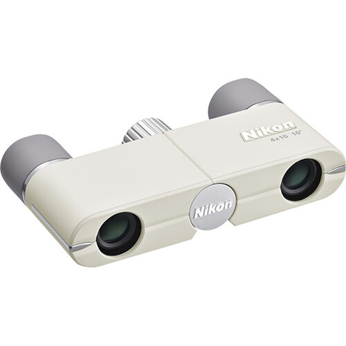 Nikon - 4x10D CF Pocket Binoculars (Ivory White)