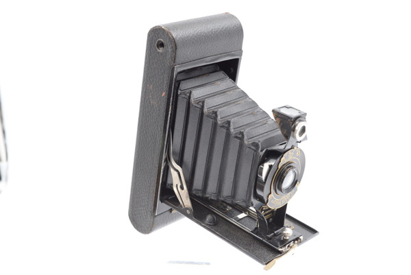 Pre-Owned Eastman Kodak No.2 A Folding Autographic Brownie Vintage Camera W/ Manual and suade soft case