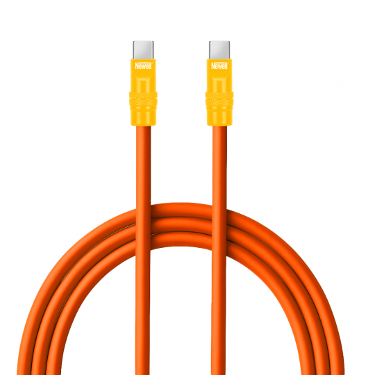 Newell USB-C – USB-C 100 W cable, 2 m, silicone, orange-yellow
