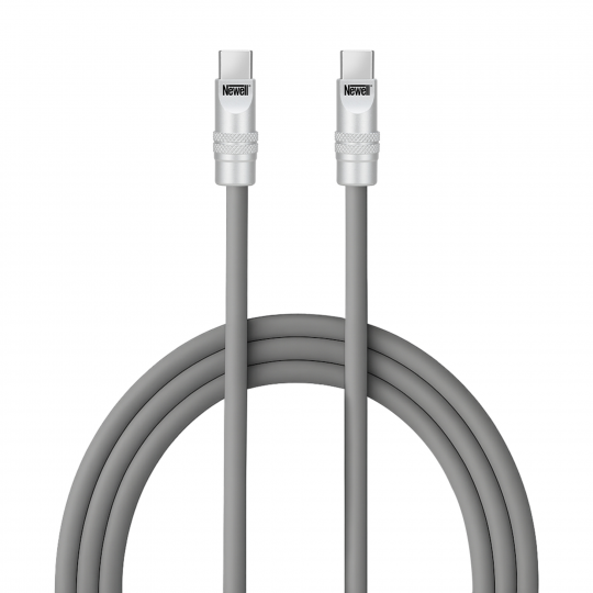 Newell USB-C - USB-C Cable 100W, 1.5m, Silicone, Coiled, Black