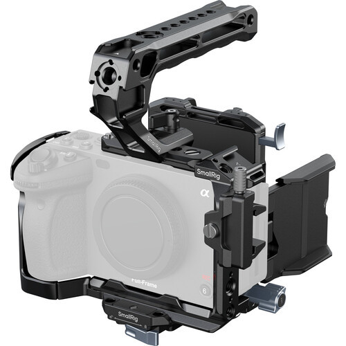 SmallRig 4183B Camera Cage Kit with V-Lock Battery Plate and Top Handle for Sony FX30/FX3