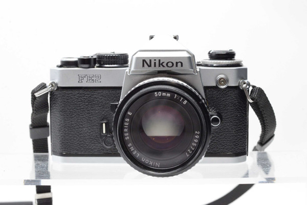 Pre-Owned - Nikon FE2 Silver w/50mm f1.8 AIS Film Camera