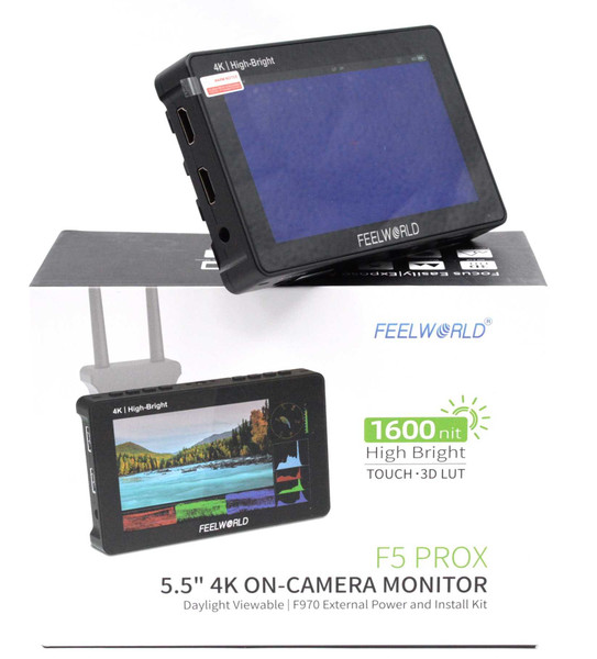 Pre-Owned - Feelworld F5 PROX 5.5" 4K Touchscreen 1600nit HDMI Video Monitor 3D LUT Waveform
