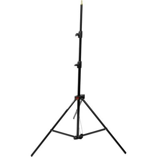 Manfrotto - 1052BAC-brn Alu Air Cushioned Compact Stand,Blk 7.75'