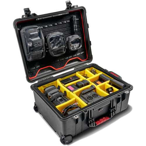 Pelican 1560 Protector Studio Case with Divider Set and Lid Organizer (Black)