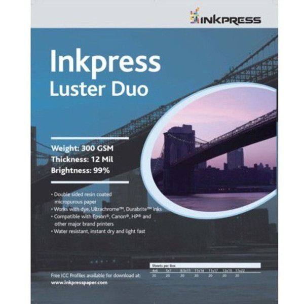 8.5X11" Luster Duo 40 Sheets 300Gsm/12Mil