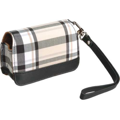 Olympus Premium Compact Leather Case (Cream Plaid)