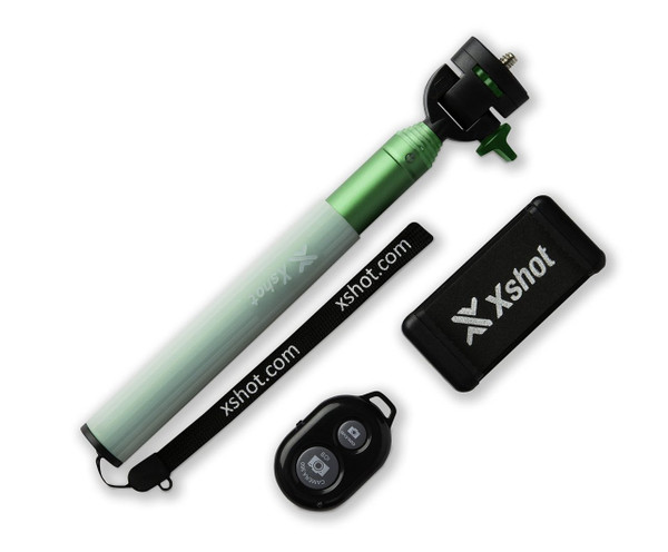 XShot Deluxe Selfie Kit, Green (with Remote)