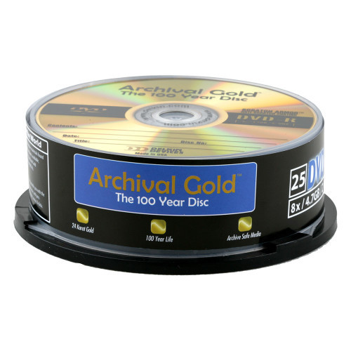 Delkin Gold Dvd-25pk 100 years archival gold Scratch Armor