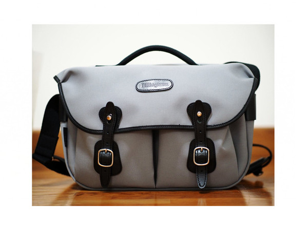 Billingham Hadley Pro Shoulder Bag (Gray Canvas & Black Leather)