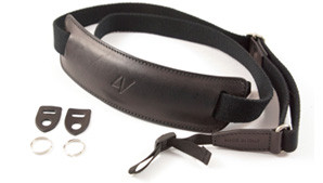 4V Design Large Neck Strap Kit Lusso Tuscany Leather Black/Black